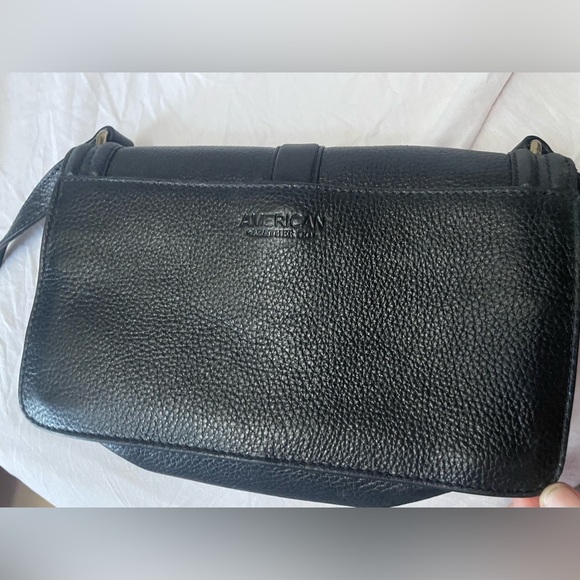 American Leather Co. Black Shoulder Bag 💼🖤 - Picture 2 of 8